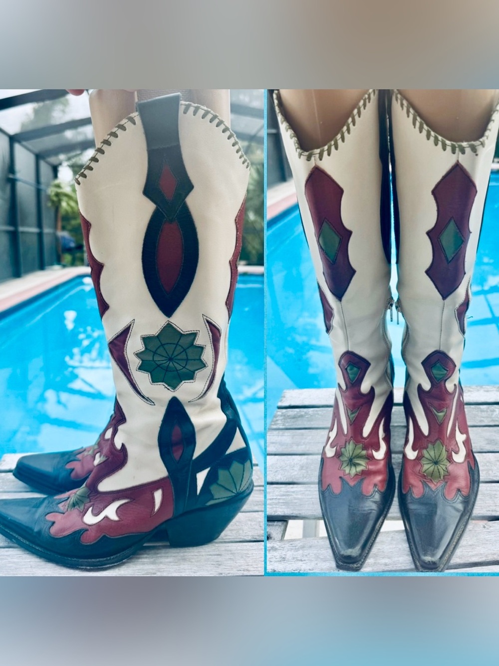 BCBG FANCY WESTERN COWBOY BOOTS SIZE 8~READ*